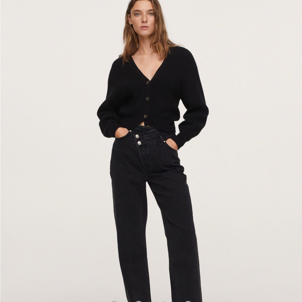Mango crossover jeans in black